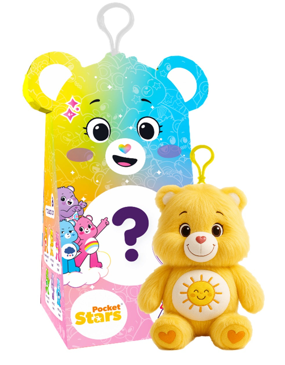 CARE BEARS 6" Plush Clip-In Paper Bling Bag