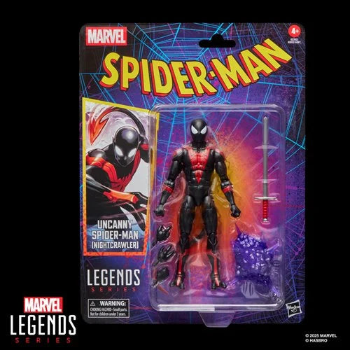 Uncanny Spider-Man (Nightcrawler) Spider-Man Marvel Legends Retro Cardback 6-Inch Action Figures 2026
